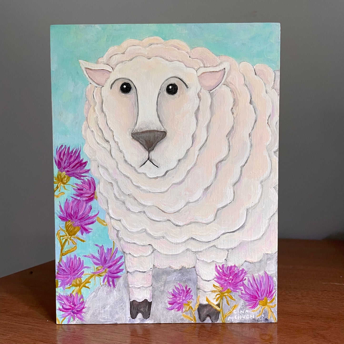 Sheep & Thistle - Original Painting