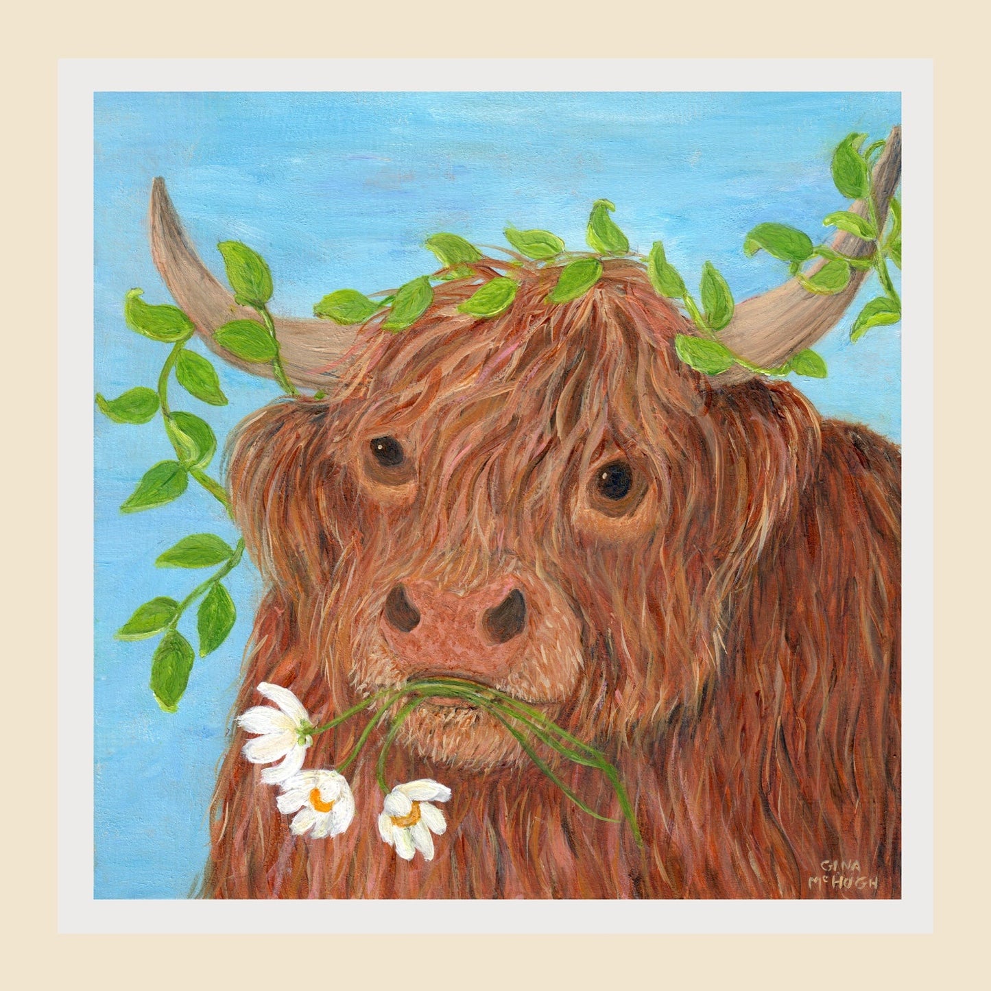 “Ginger” Highland Cow Print