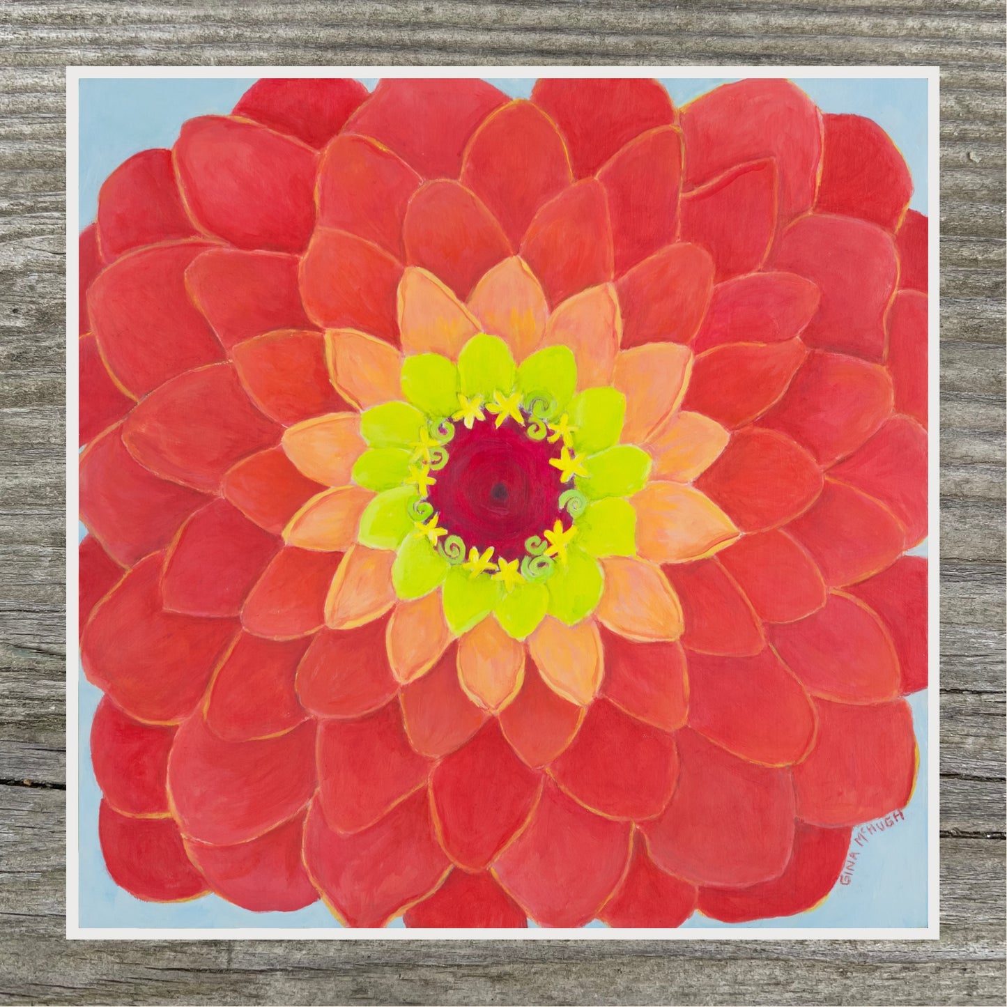 Queen Lime - Blush Zinnia 2 print