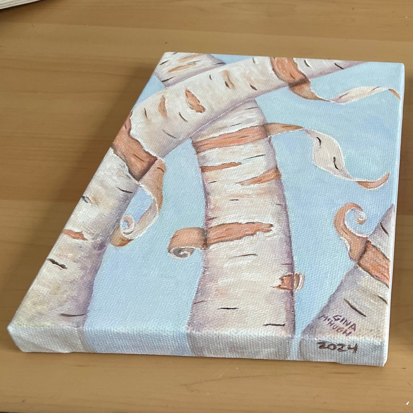 Twirling Birches 1 - Original Painting