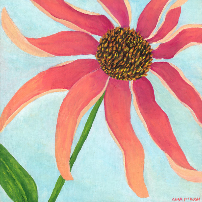 Fun Florals series - Whimsical Coneflower 1 Print