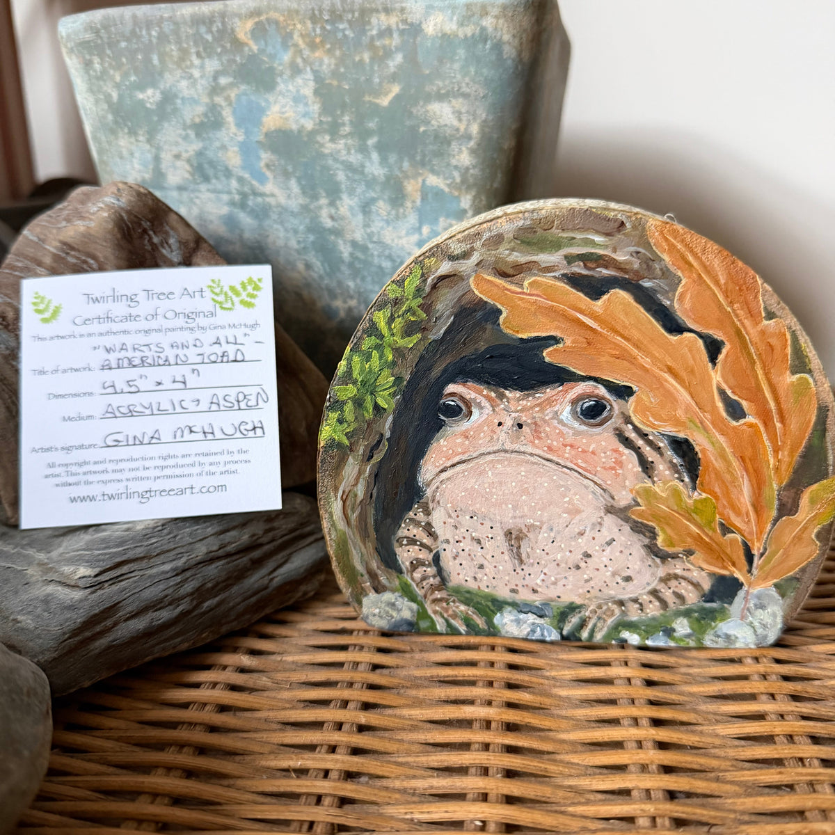 American Toad - Mini Original Painting