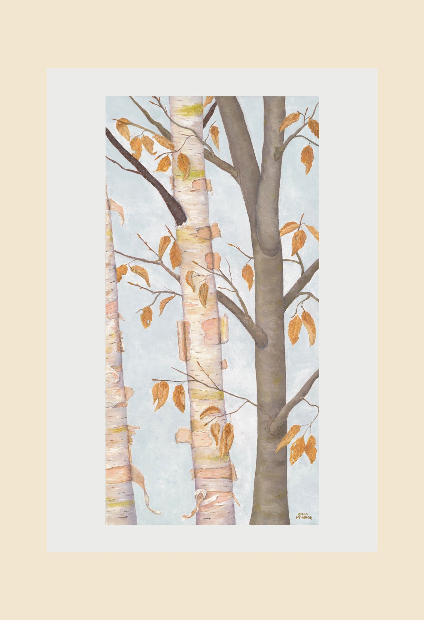 Birch & Beech Trees print