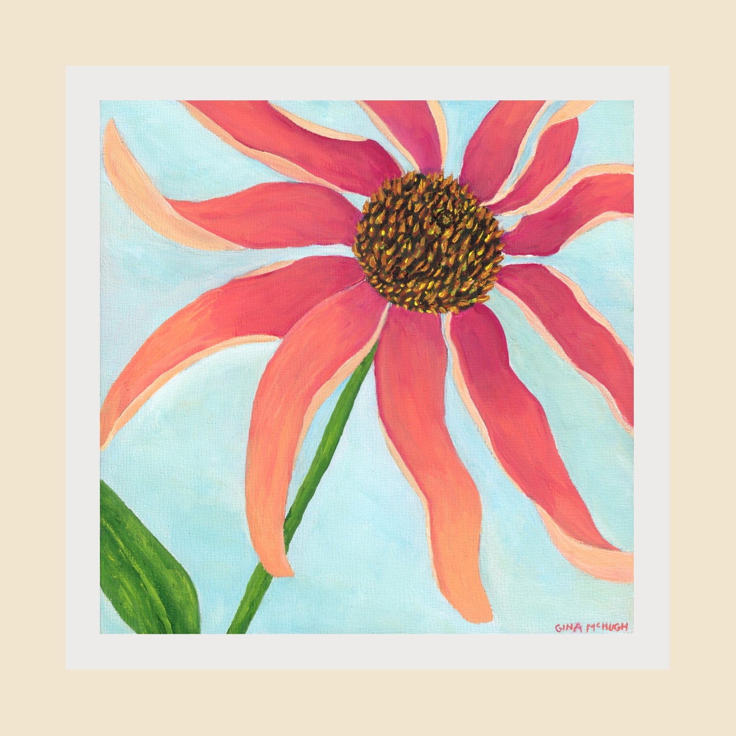 Fun Florals series - Whimsical Coneflower 1 Print