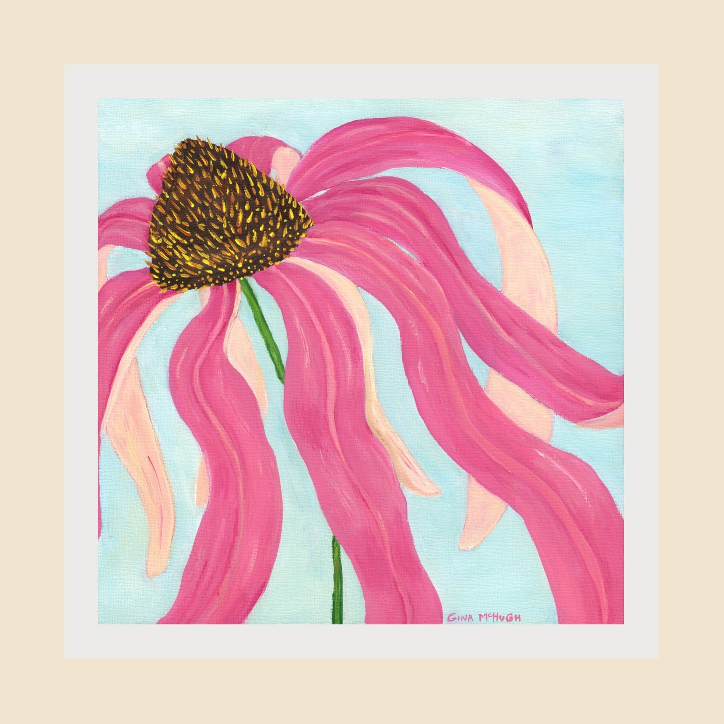 Fun Florals series - Whimsical Coneflower 2 Print