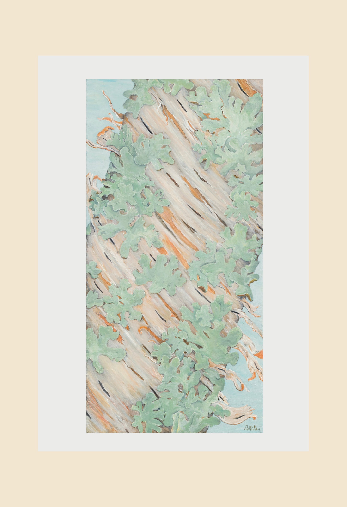 Birch with Lichens print