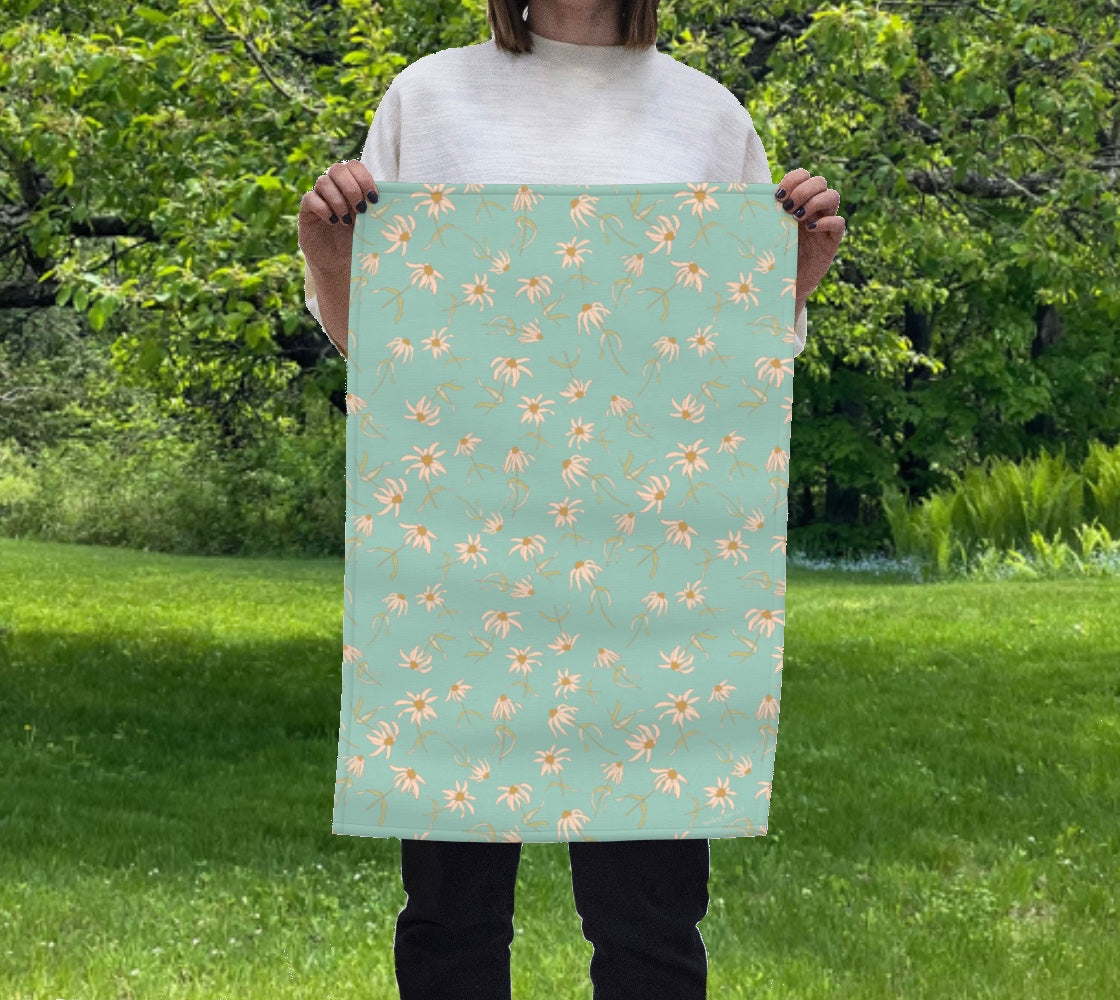 Scattered Flowers Tea Towel