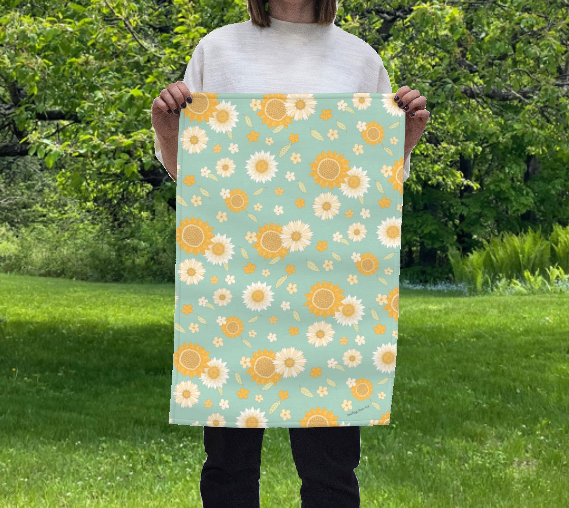 Sunflower Bouquet Tea Towel