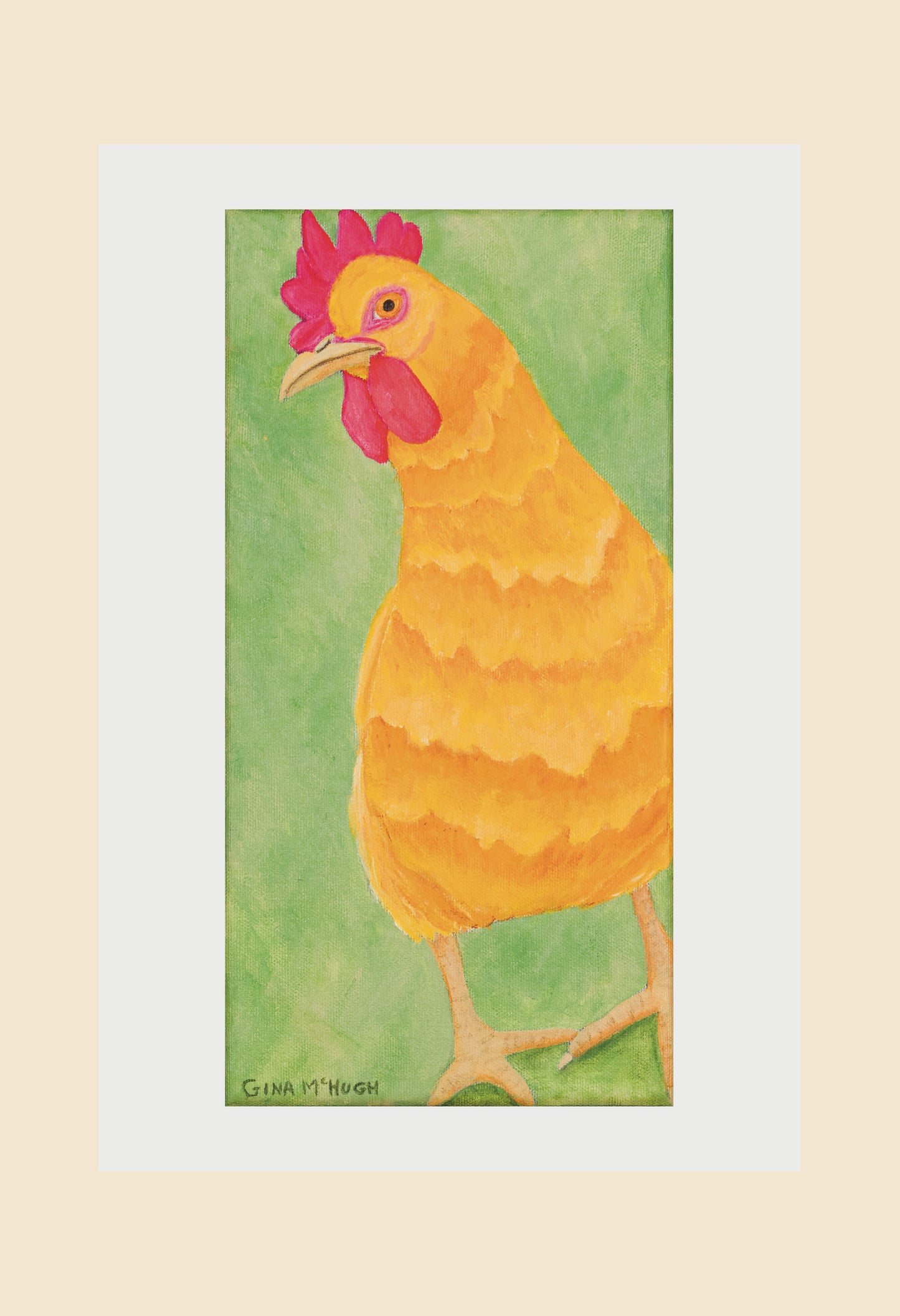 “Bertha” Buff Orpington Chicken print