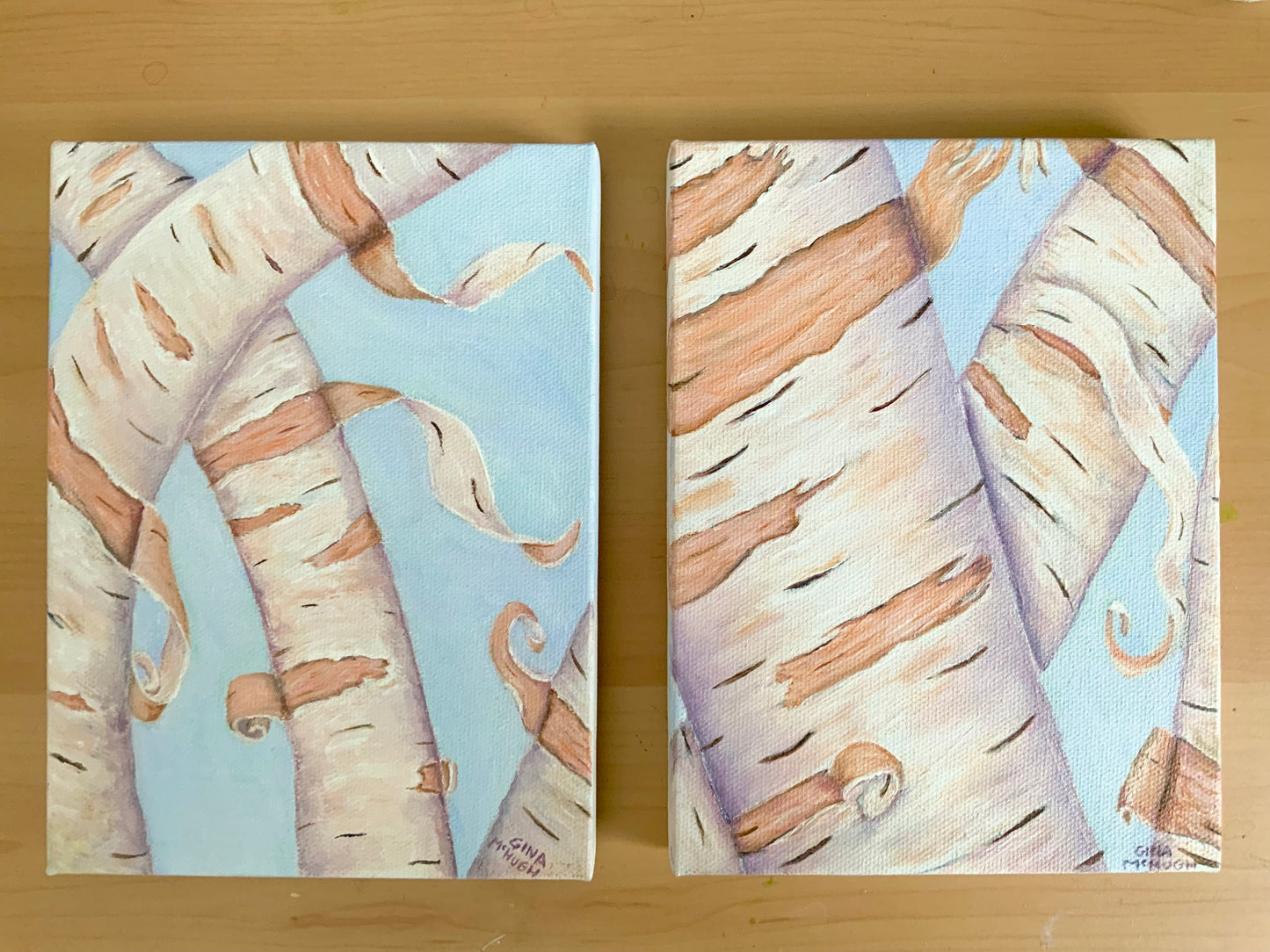 Twirling Birches 2 - Original Painting