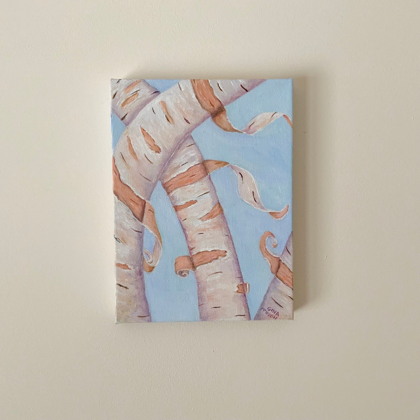 Twirling Birches 1 - Original Painting