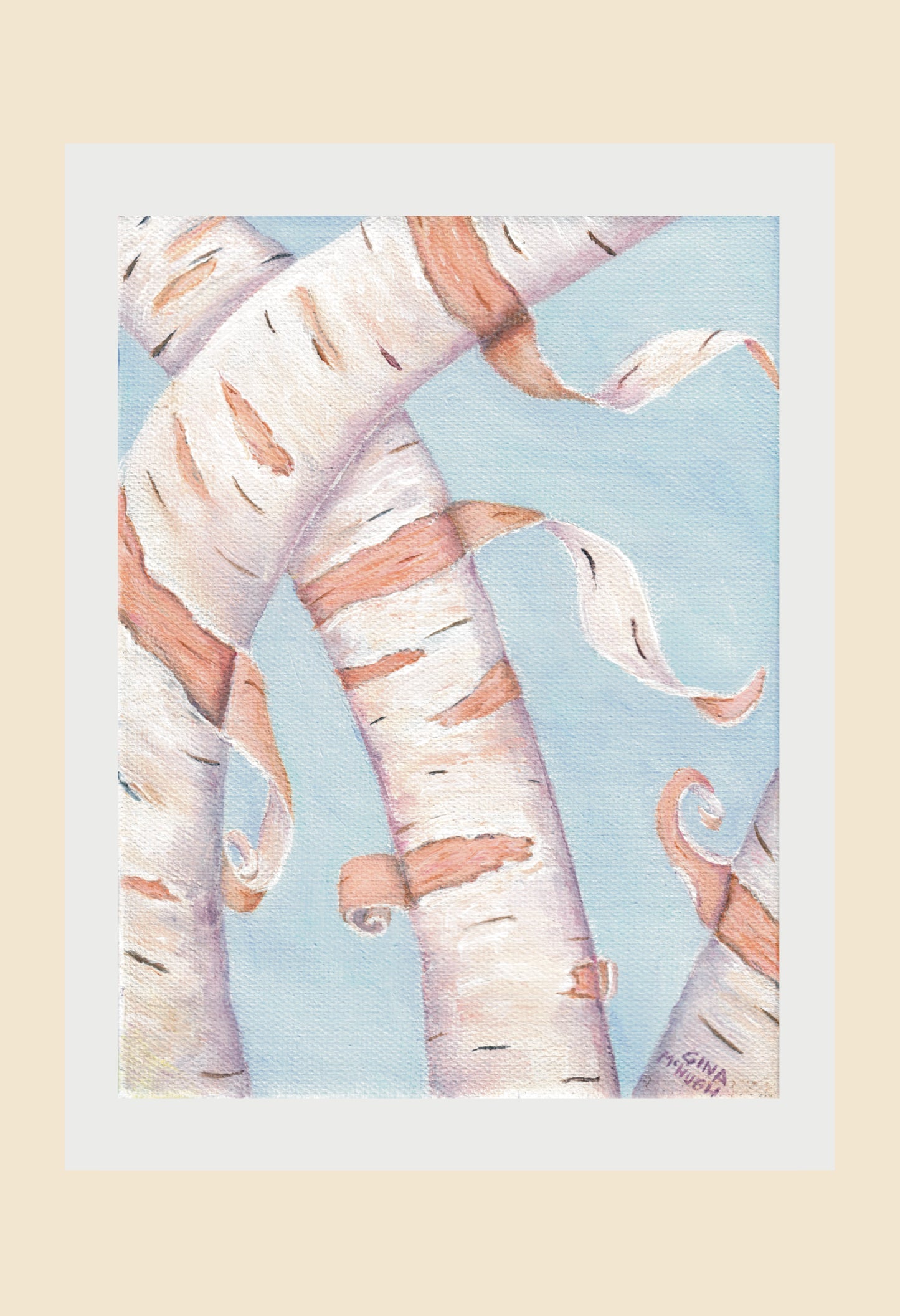 Twirling Birches 1 Print