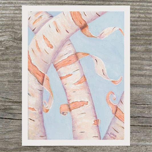 Twirling Birches 1 Print