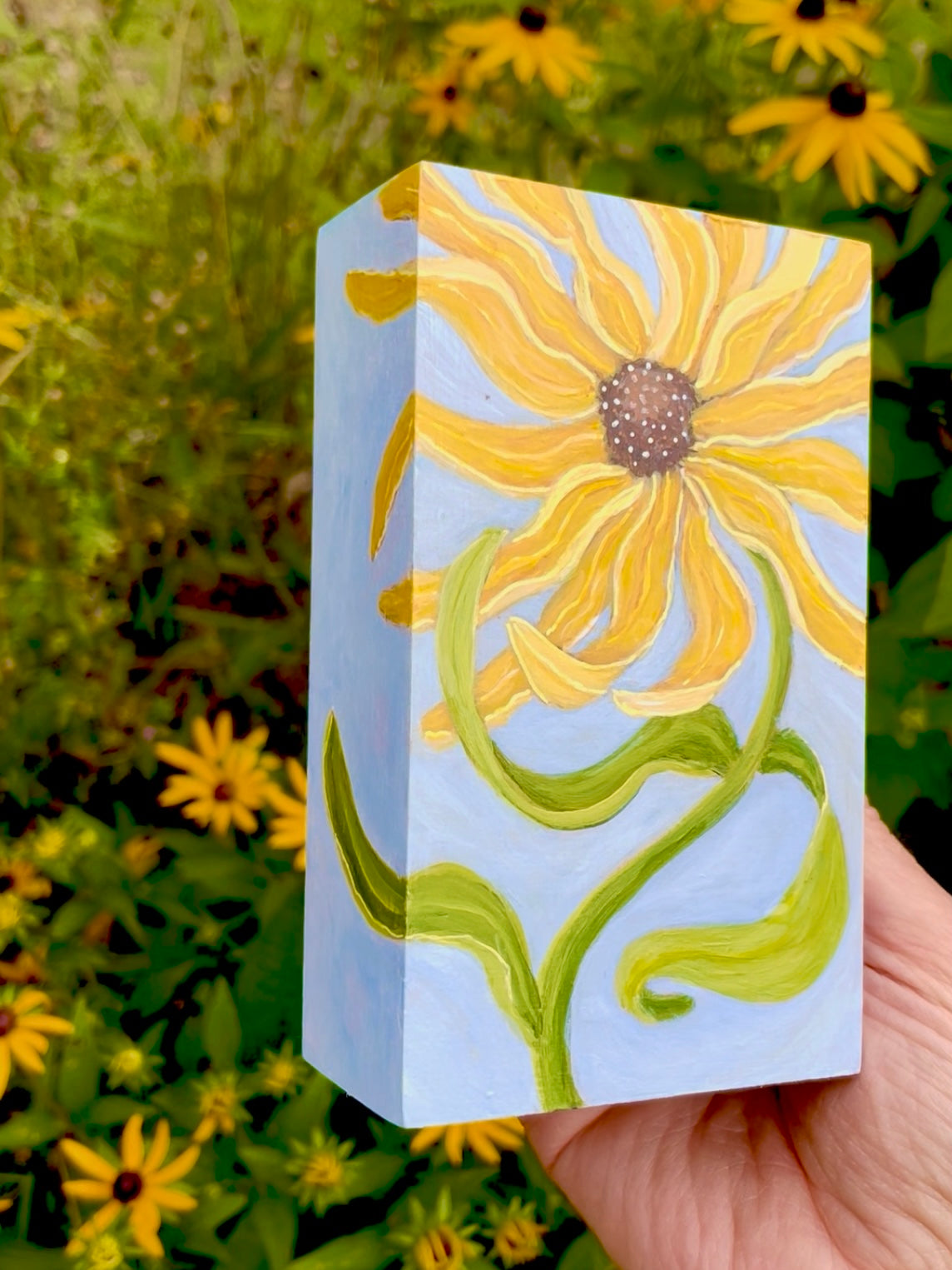 A Moment in the Garden - Black-Eyed Susan Mini Original Painting