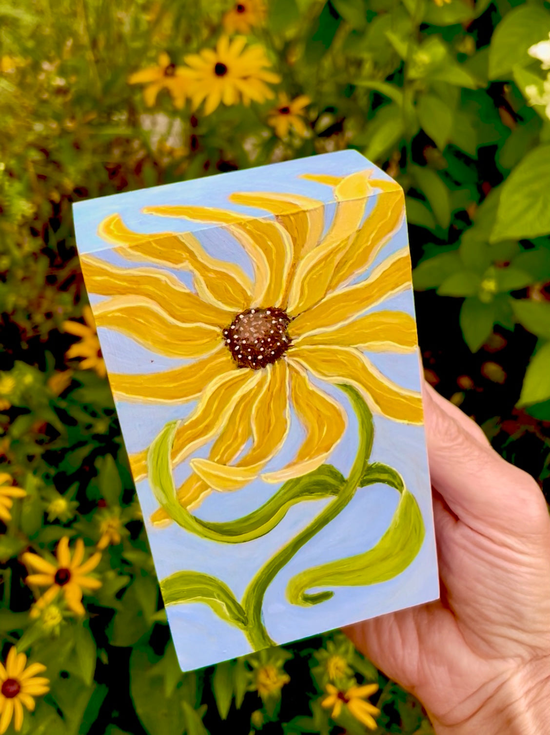 A Moment in the Garden - Black-Eyed Susan Mini Original Painting