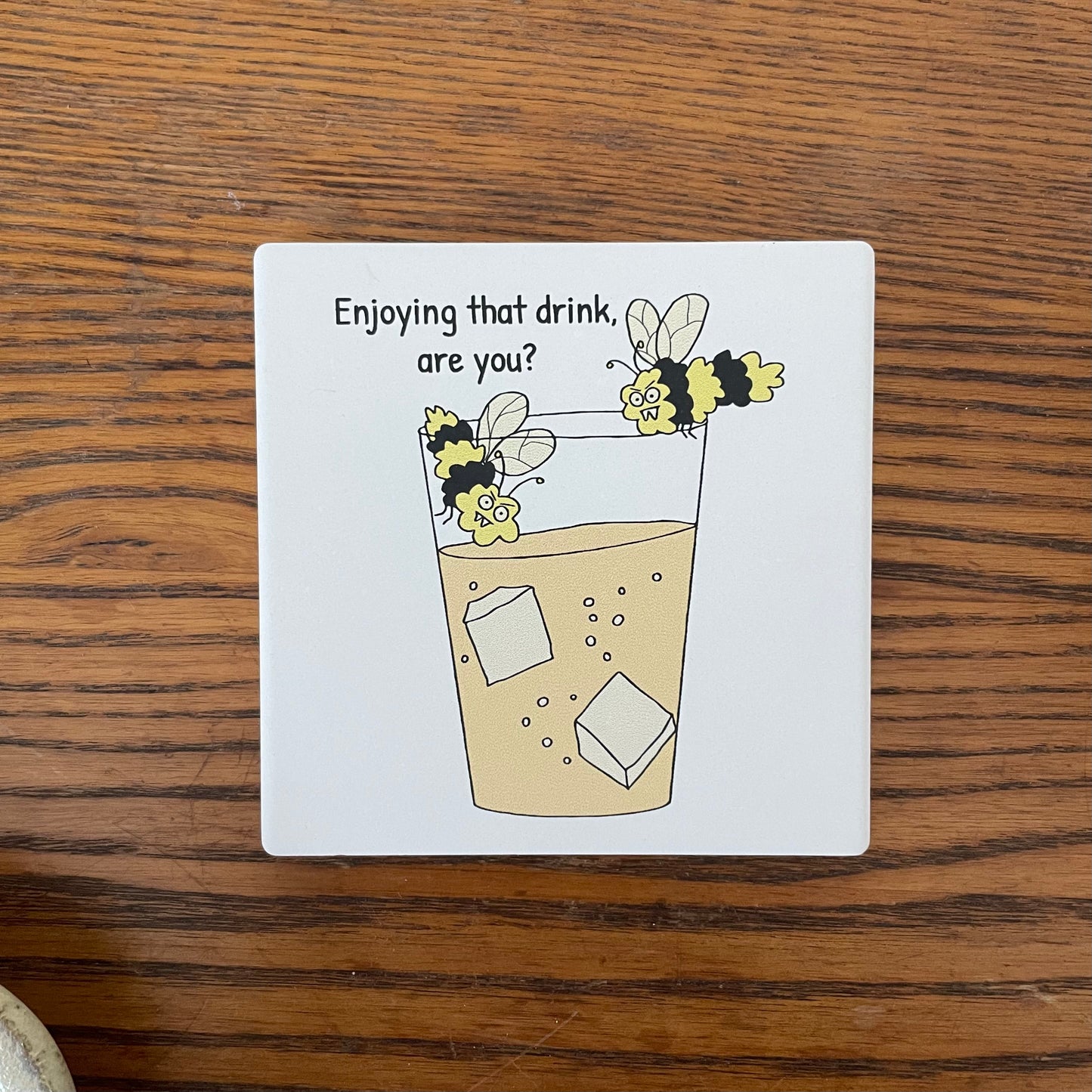 Bees in Your Drink coaster