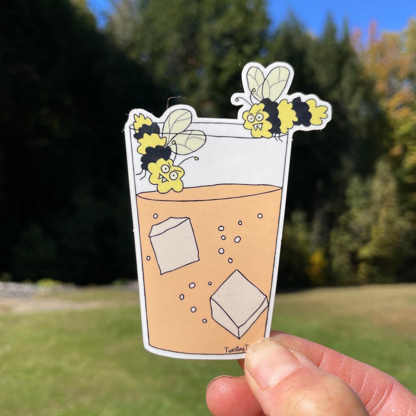 Bees in Your Soda Decorative Vinyl Sticker