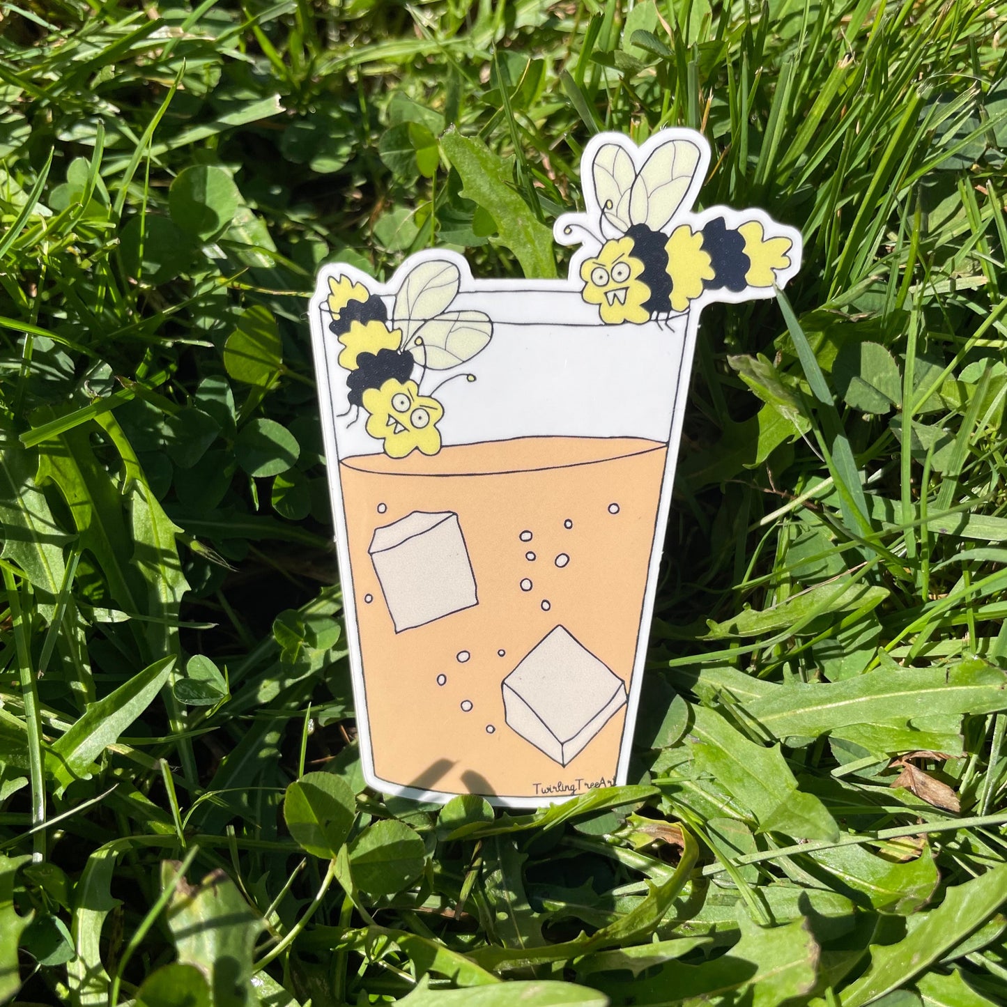 Bees in Your Soda Decorative Vinyl Sticker