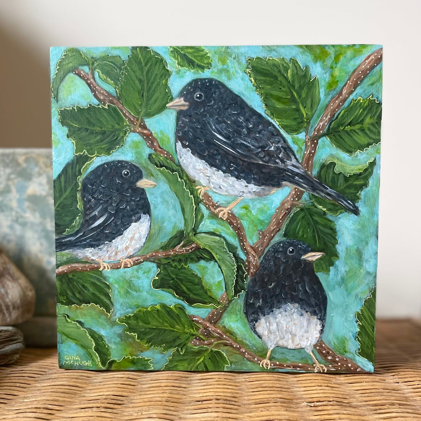 Dark-Eyed Juncos - Original Painting