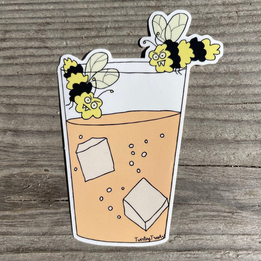 Bees in Your Soda Decorative Vinyl Sticker