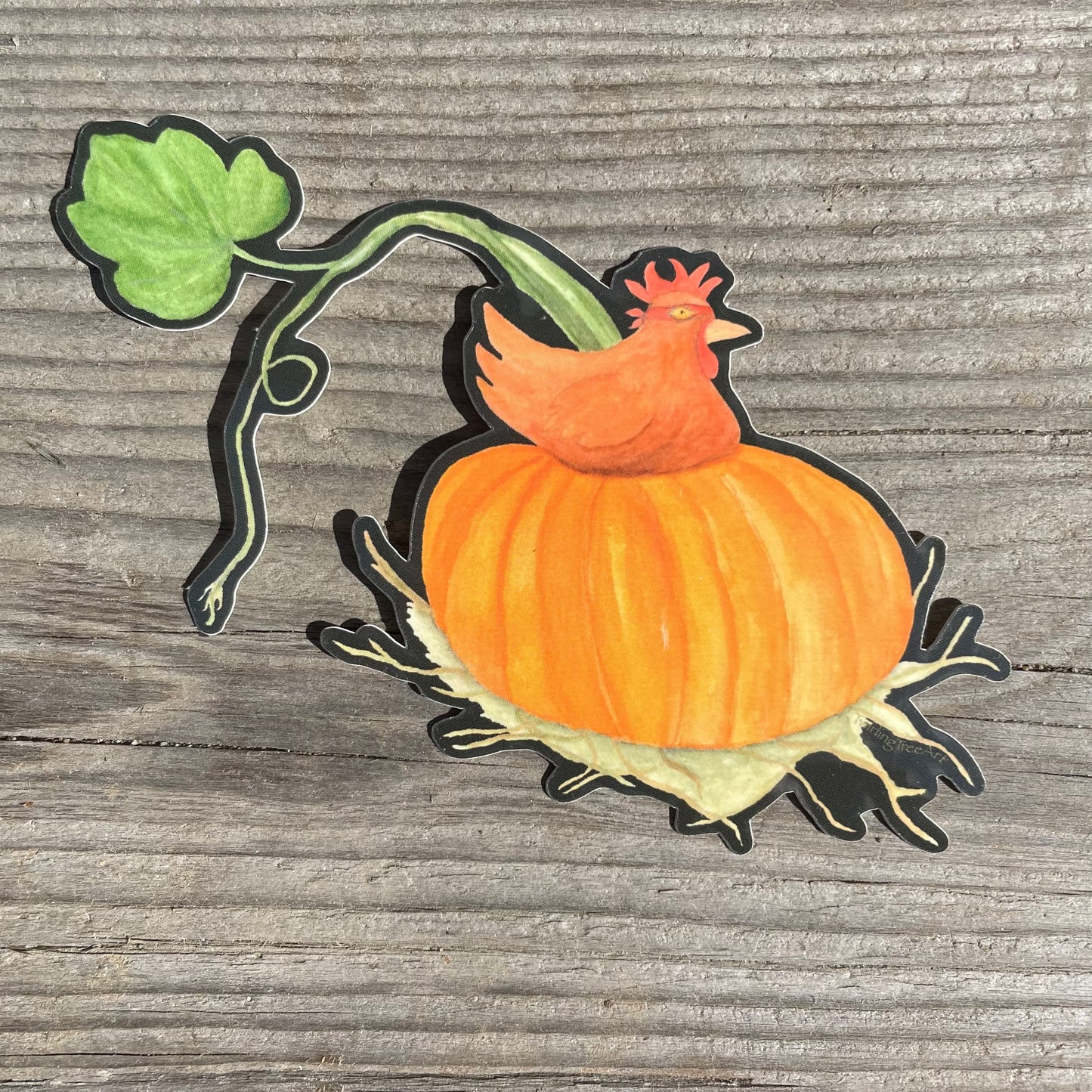 Spooky Chicken Halloween Decorative Vinyl Sticker