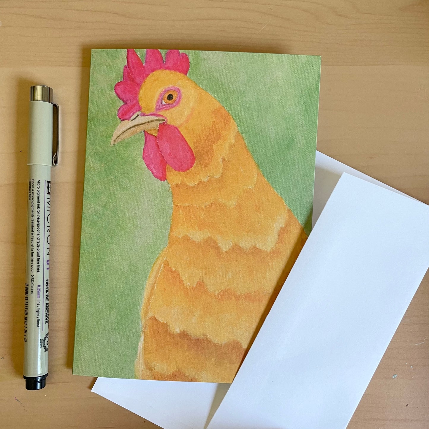 “Bertha” Buff Orpington Chicken Greeting Card