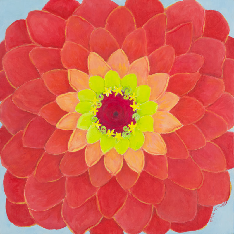 Queen Lime - Blush Zinnia 2 print