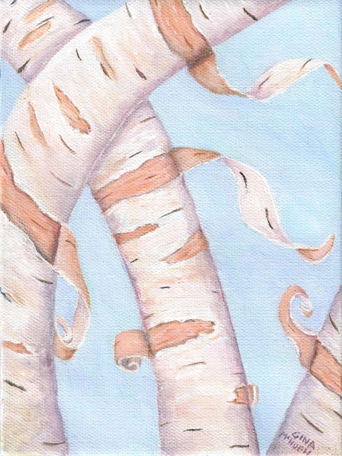 Twirling Birches 1 - Original Painting