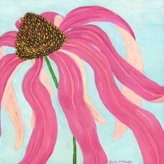 Fun Florals series - Whimsical Coneflower 2 Print